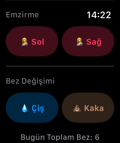Apple Watch Emzirme ve Bez Ekranı
