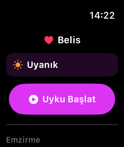 Apple Watch Uyku Ekranı